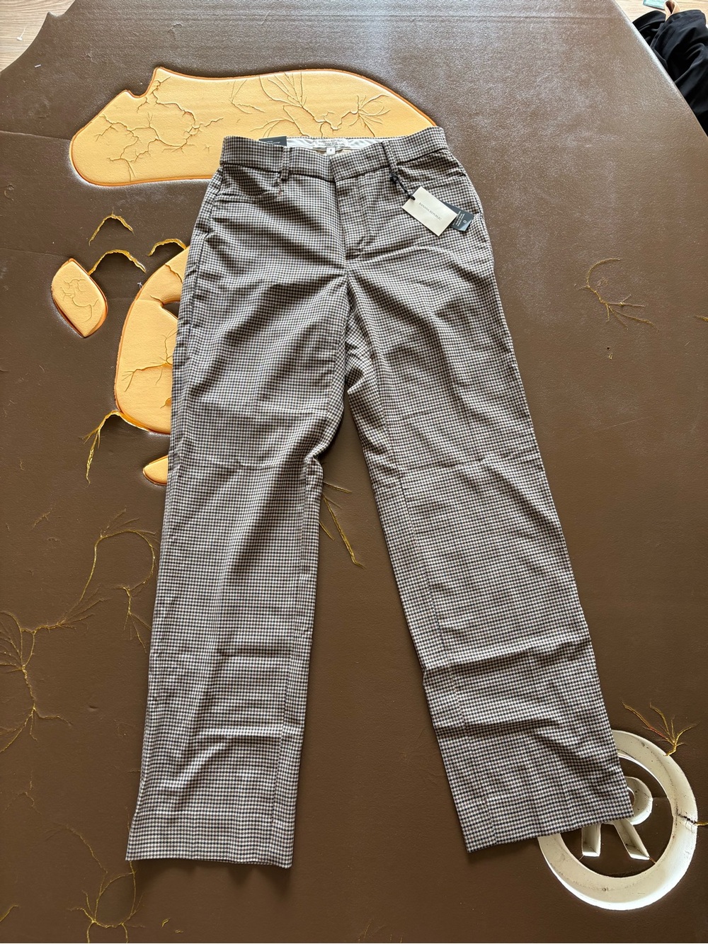 Banana Republic Brown Glen Plaid Chinos